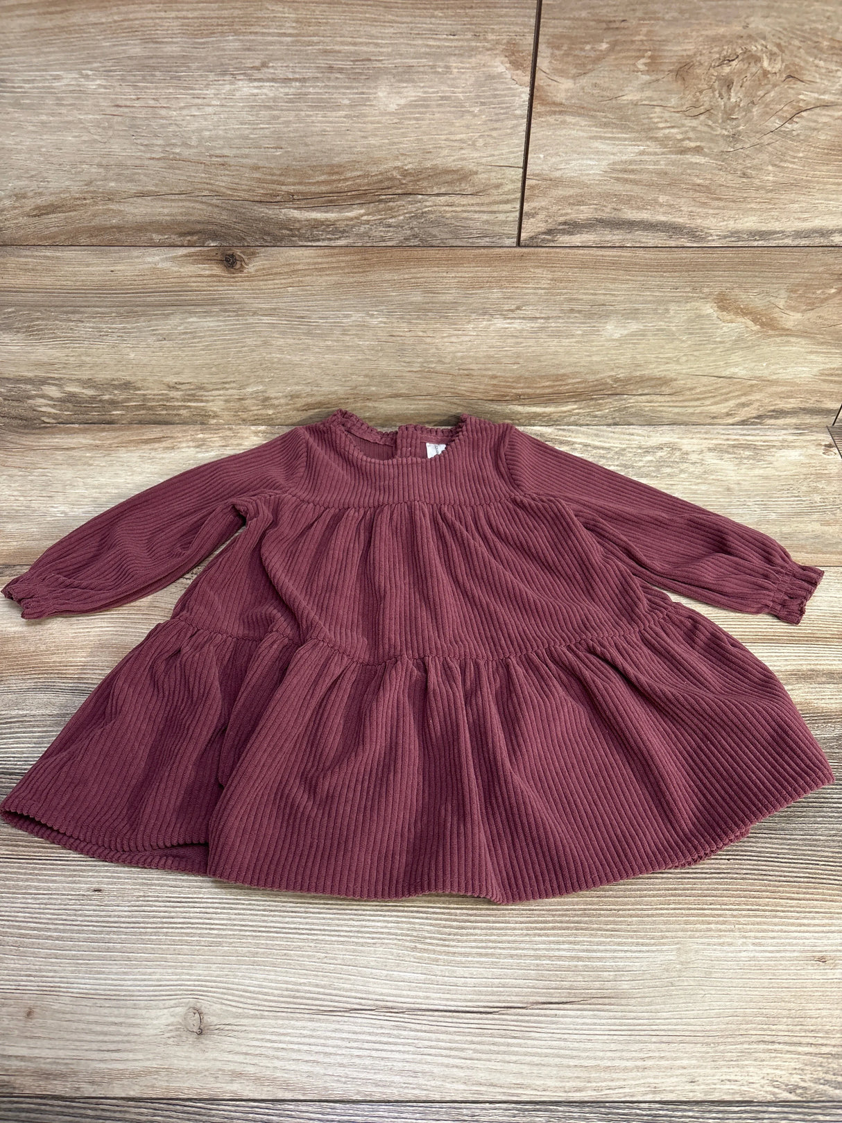 Modern Moments Ribbed Layered Dress Berry sz 18m