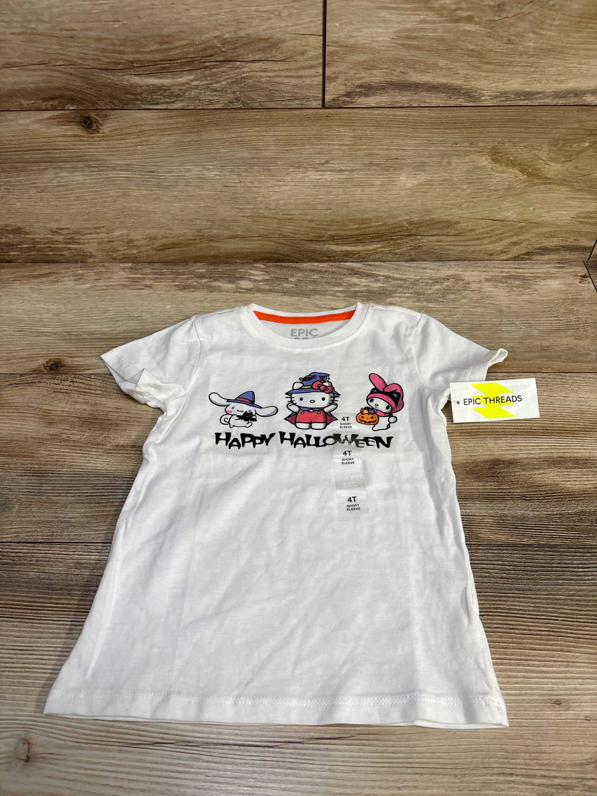 NEW Epic Threads x Hello Kitty Happy Halloween Shirt White sz 4T