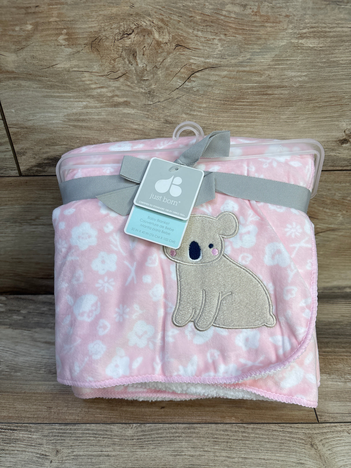 NEW Just Born Plush Baby Blanket Pink