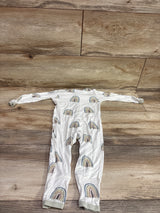 Kyte Baby Bamboo Footless Snap Sleeper White sz 12-18m