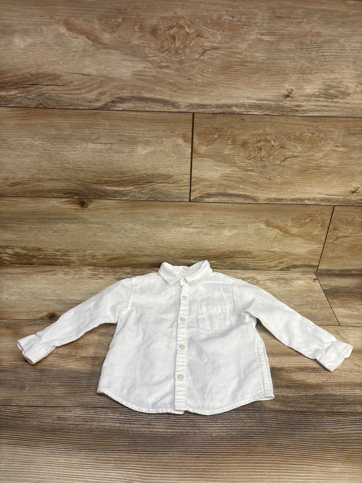 Zara Button-Up Shirt White sz 12-18m