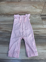 Simple Joys Striped Ruffle Jumpsuit Pink sz 3-6m