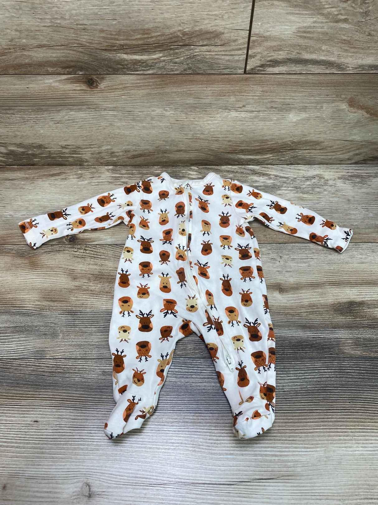 Old Navy Reindeer Sleeper White sz 0-3m - Me n Mommy To Be