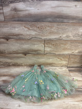 NNJXD Embroidered Tulle Dress Green sz 18-24m