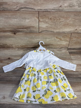 NEW Hudson Baby 3pc Dress, Cardigan, & Shoes Set White sz 9-12m