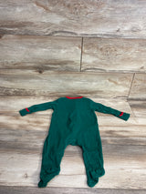 Old Navy Elf Print Sleeper Green sz 3-6m