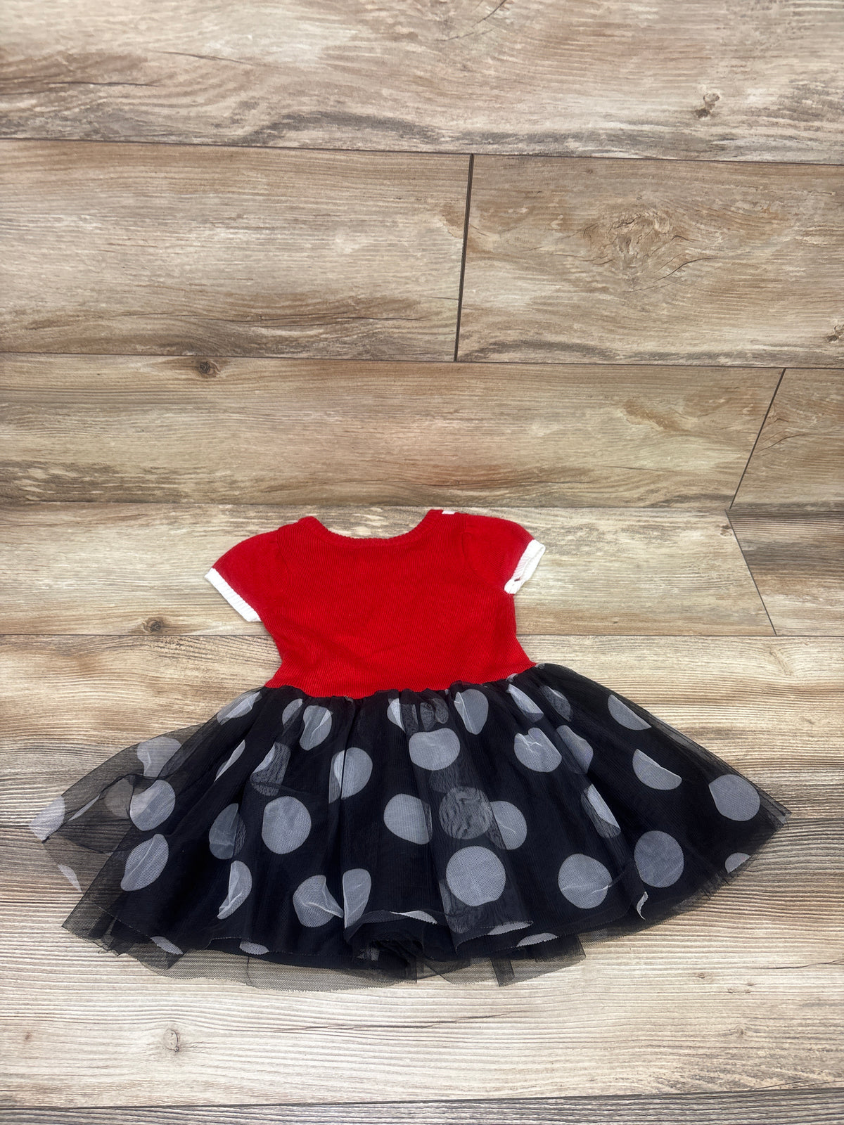 Disney Junior Minnie Mouse Knit Tulle Dress Red sz 2T
