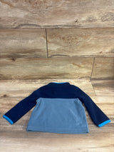 OshKosh 1/4 Zip Fleece Pullover Sweatshirt Blue sz 18m