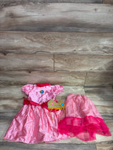 Disguise 3pc Princess Peach Costume Dress Pink sz 3-4T