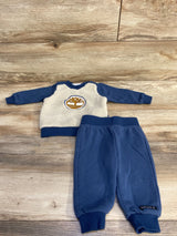 Timberland 2pc Logo Sherpa Sweatshirt and Jogger Set Blue sz 3-6m