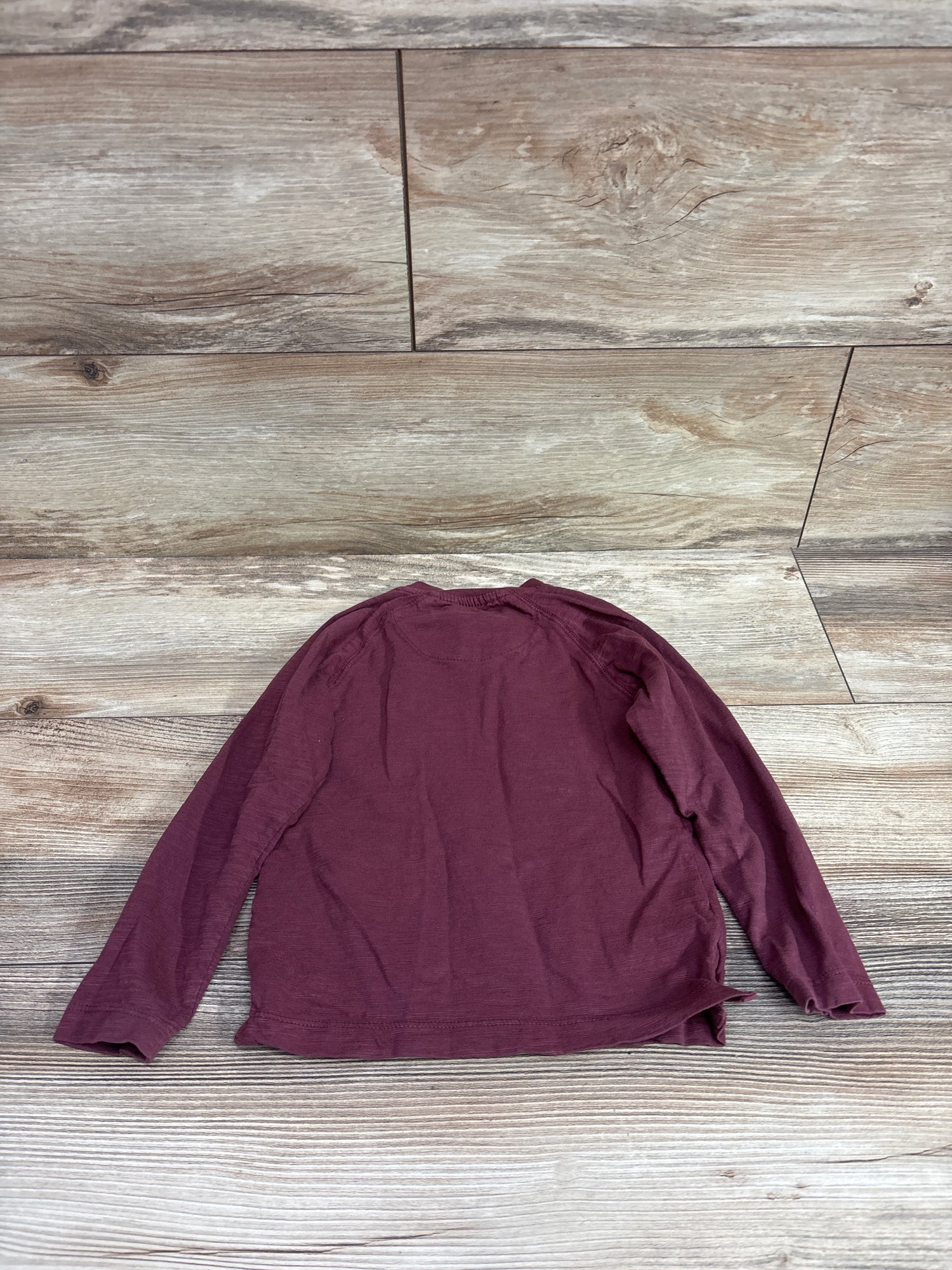 First Wave Long Sleeve Henley Shirt Maroon sz 2/3T