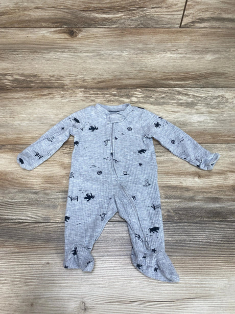 Carter's Grey Ribbed Sleeper sz Newborn - Me 'n Mommy To Be