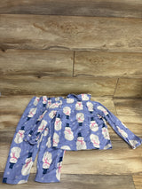 Just One You 2pc Coat Style Snowman Pajama Set Purple sz 5T