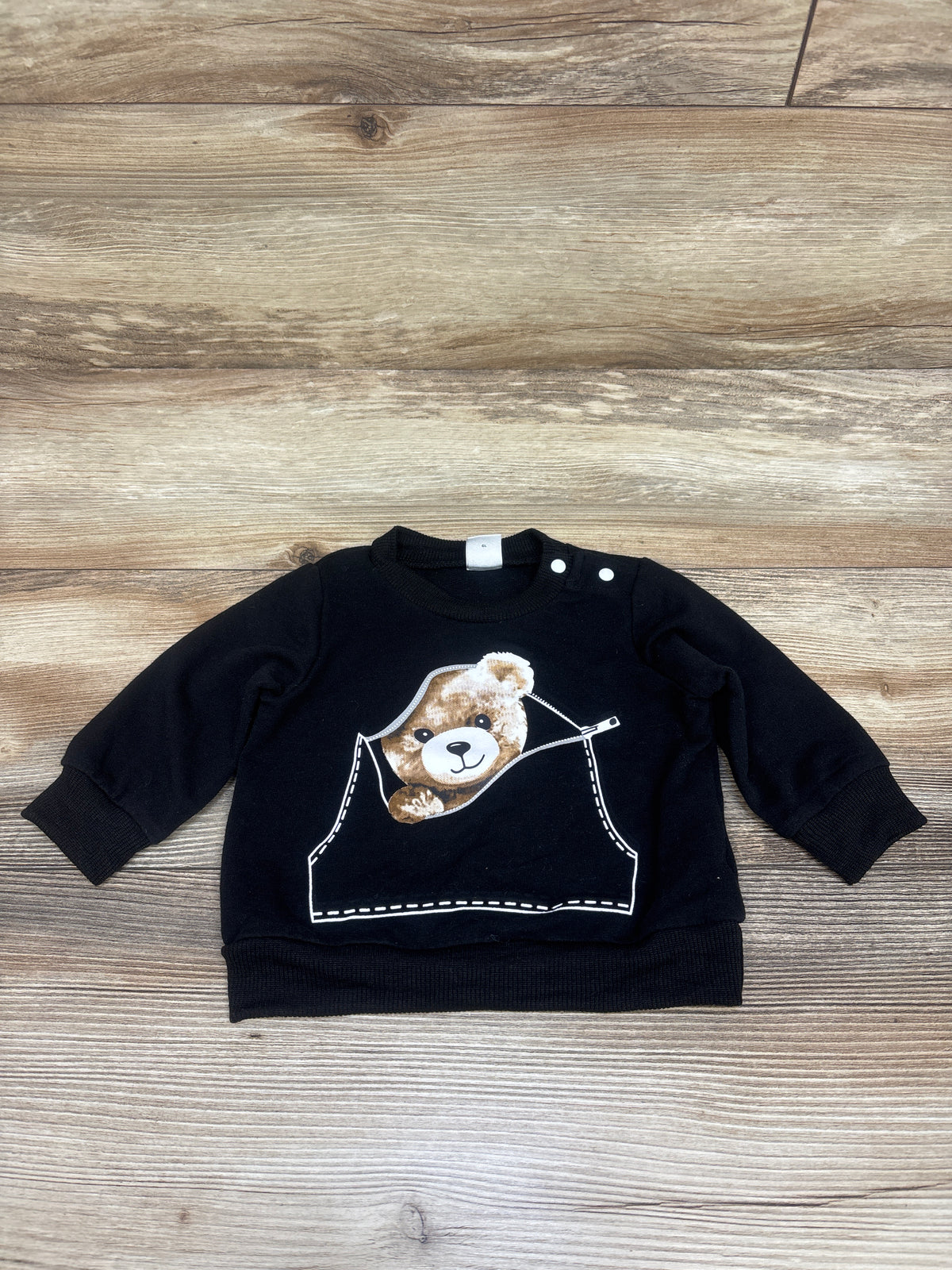 Shein Pullover Sweatshirt Black sz 3-6m
