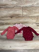 Just One You 3pc Little Love Floral Embroidered Bodysuit Pink sz Newborn