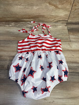 Fourth Of July Bubble Romper White sz 12m