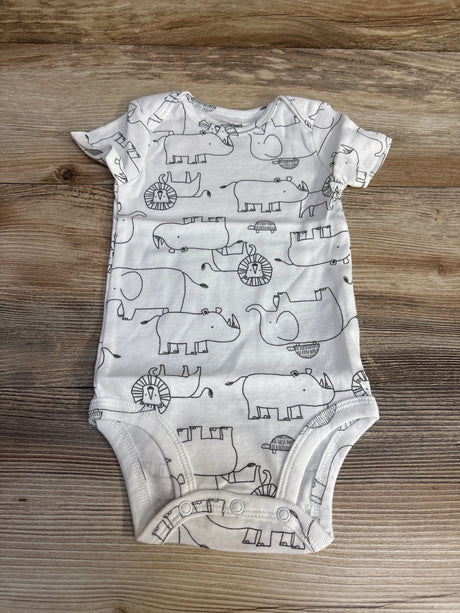 NEW Simple Joys Animal Print Bodysuit White sz 3-6m - Me n Mommy To Be