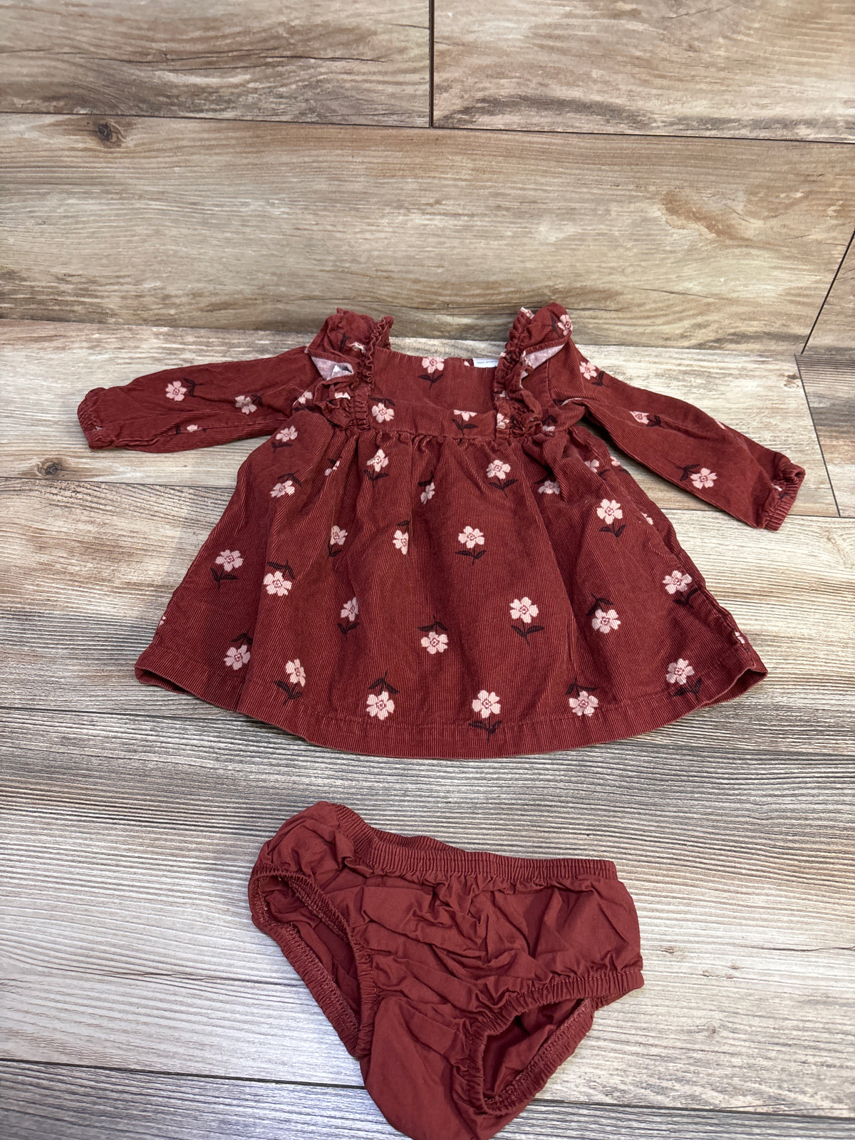 Just One You 2pc Corduroy Dress & Bloomers Set Brown sz 9m