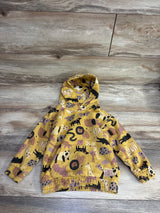 Nutmeg Animal Print Hoodie Mustard Yellow sz 2-3T