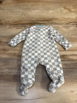 Hurley Checkered Blanket Sleeper Grey sz Newborn - Me n Mommy To Be