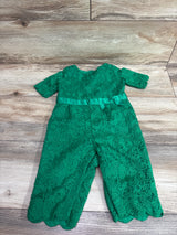 NEW Janie & Jack Lace Special Occasion Jumpsuit Emerald Green sz 12-18m