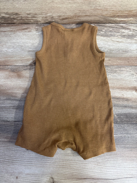 Old Navy Ribbed Henley Romper Brown sz 18-24m - Me n Mommy To Be