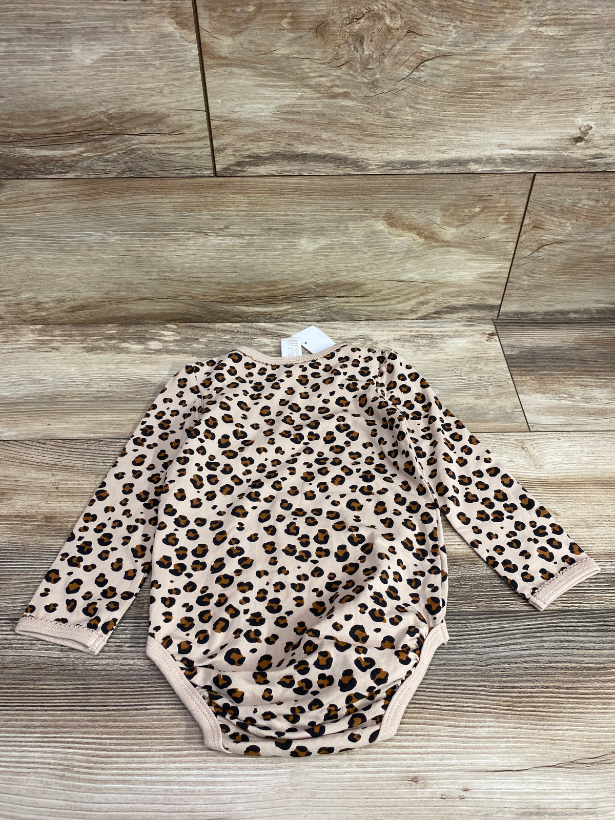 NEW H&M Long Sleeve Leopard Bodysuit Beige sz 12-18m