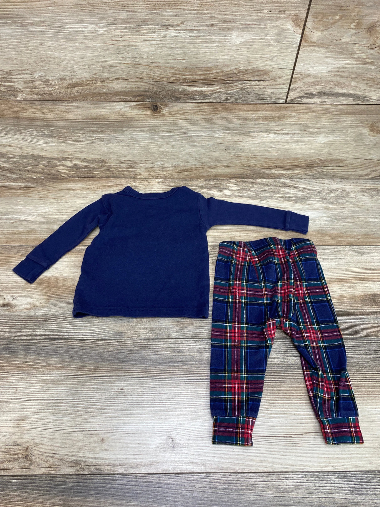 Baby Gap Organic 2pc Logo Navy Pajama Set sz 6-12m