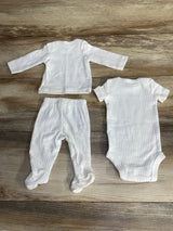 Just One You 3pc Bodysuit Set White sz Preemie