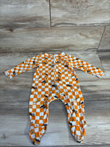 Old Navy Checkered Halloween Sleeper Orange & White sz 6-9m
