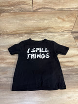 Children's Place I Spill Things Shirt Black sz 3T