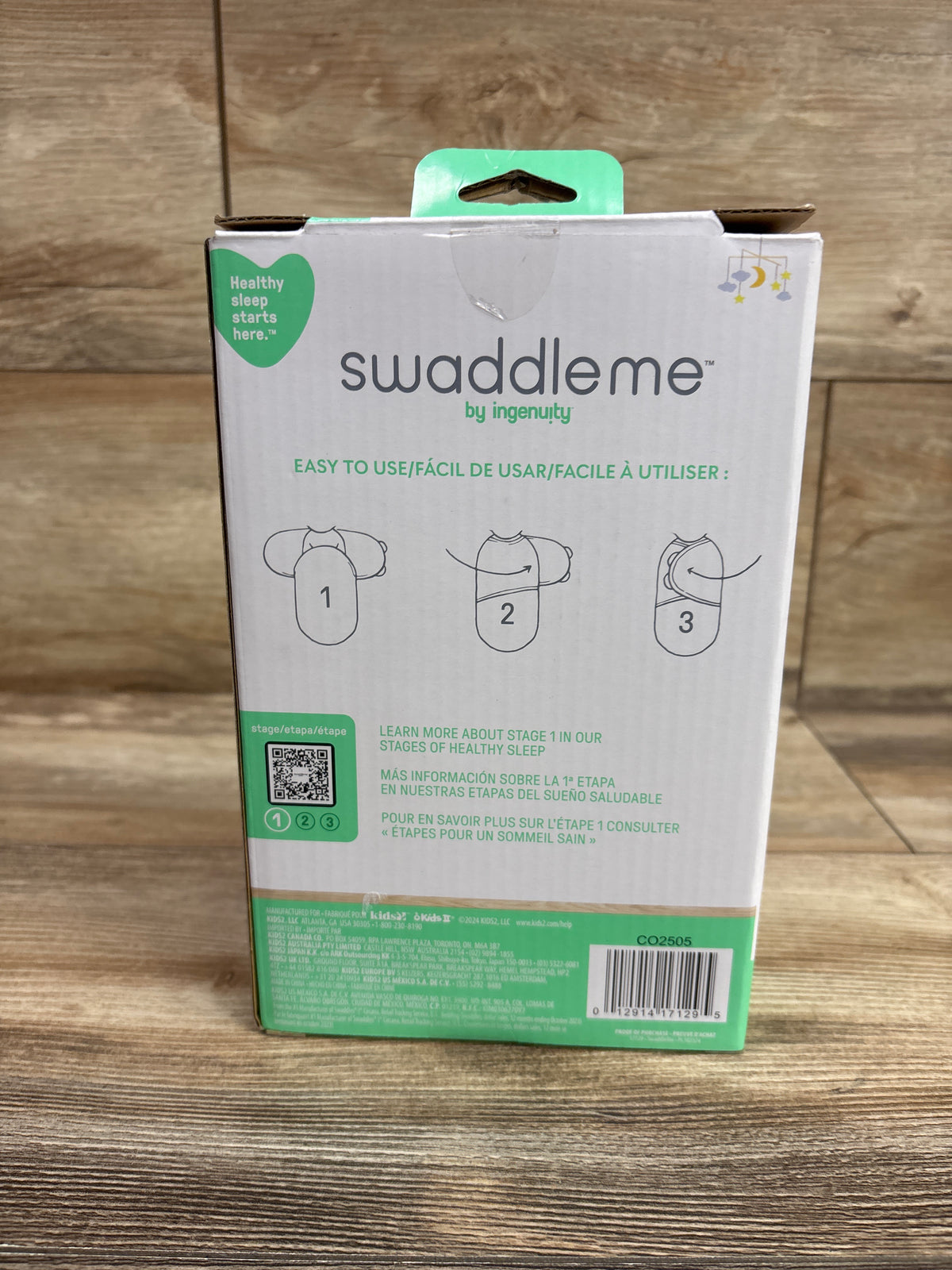 NEW SwaddleMe by Ingenuity 2pk Original Swaddle Wraps Tropical Dino sz 0-3m