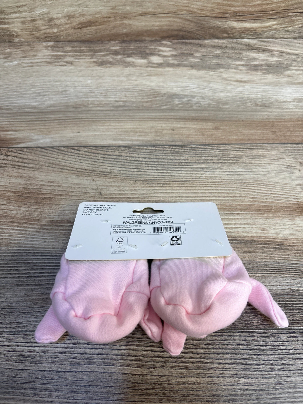 NEW Happy Go Fluffy Baby Bunny Booties, Pink sz 0-6m (1/2c)