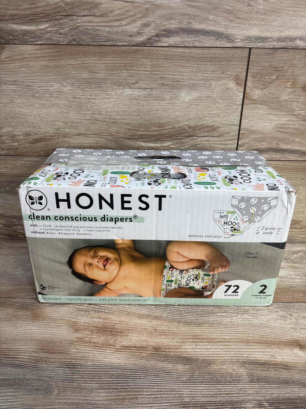 NEW Honest Company Clean Conscious Diapers, Size 2 72ct.