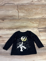 Cat & Jack Astronaut Shirt Black sz 2T