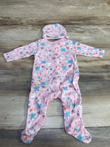 Rene Rofe 2pc Bunny Print Sleeper & Hat Pink sz 3-6m