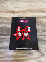 NEW Snowman Hair Bow Red