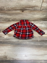 Cat & Jack Plaid Flannel Shirt Red sz 12m