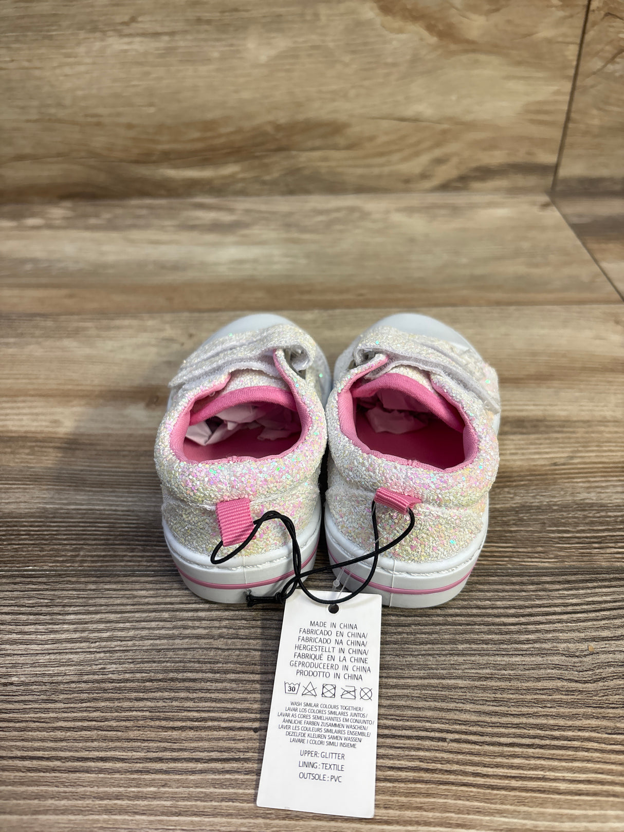 NEW Bocca Canvas Walking Sneakers Glitter White sz 5c