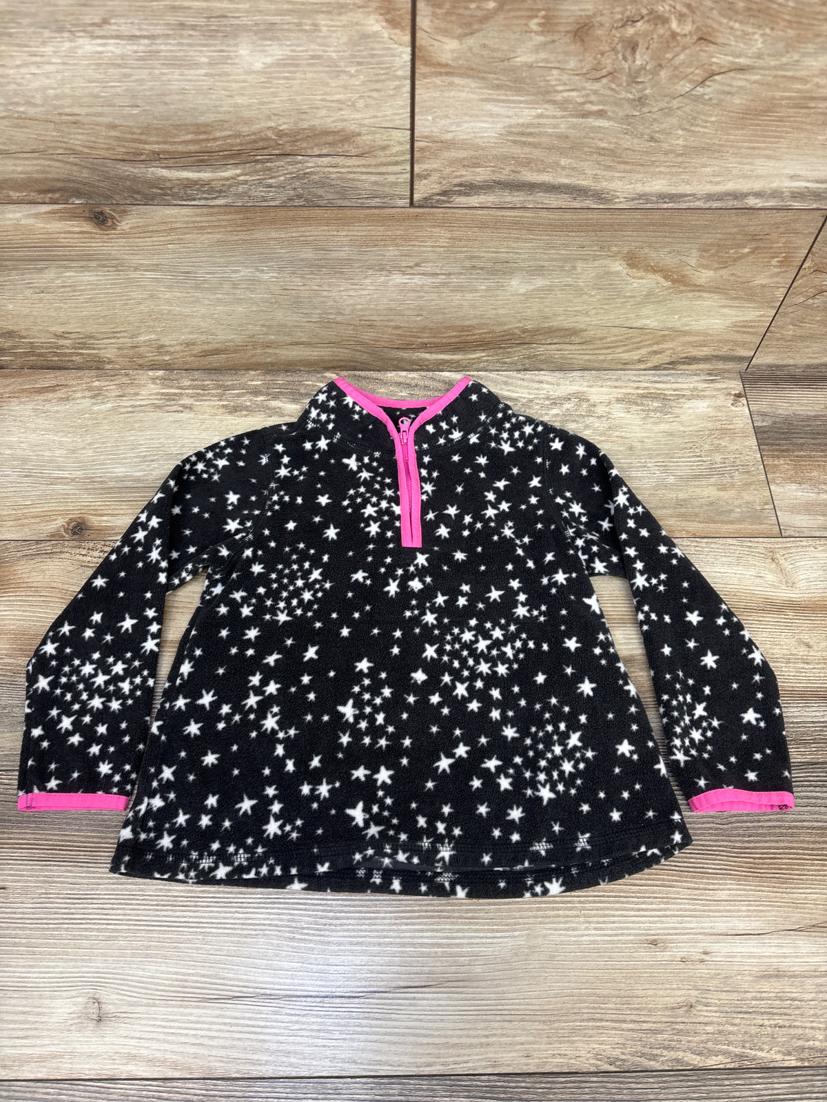 OshKosh 1/4 Zip Star Print Fleece Pullover Sweatshirt Grey sz 5T