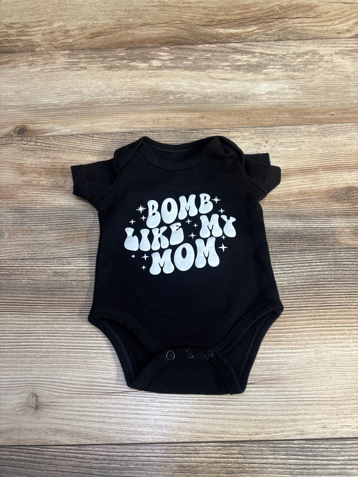Bomb Like My Mom Bodysuit Black sz 3m