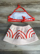 2pc Halter Neck Swimsuit Set Orange sz 18-24m