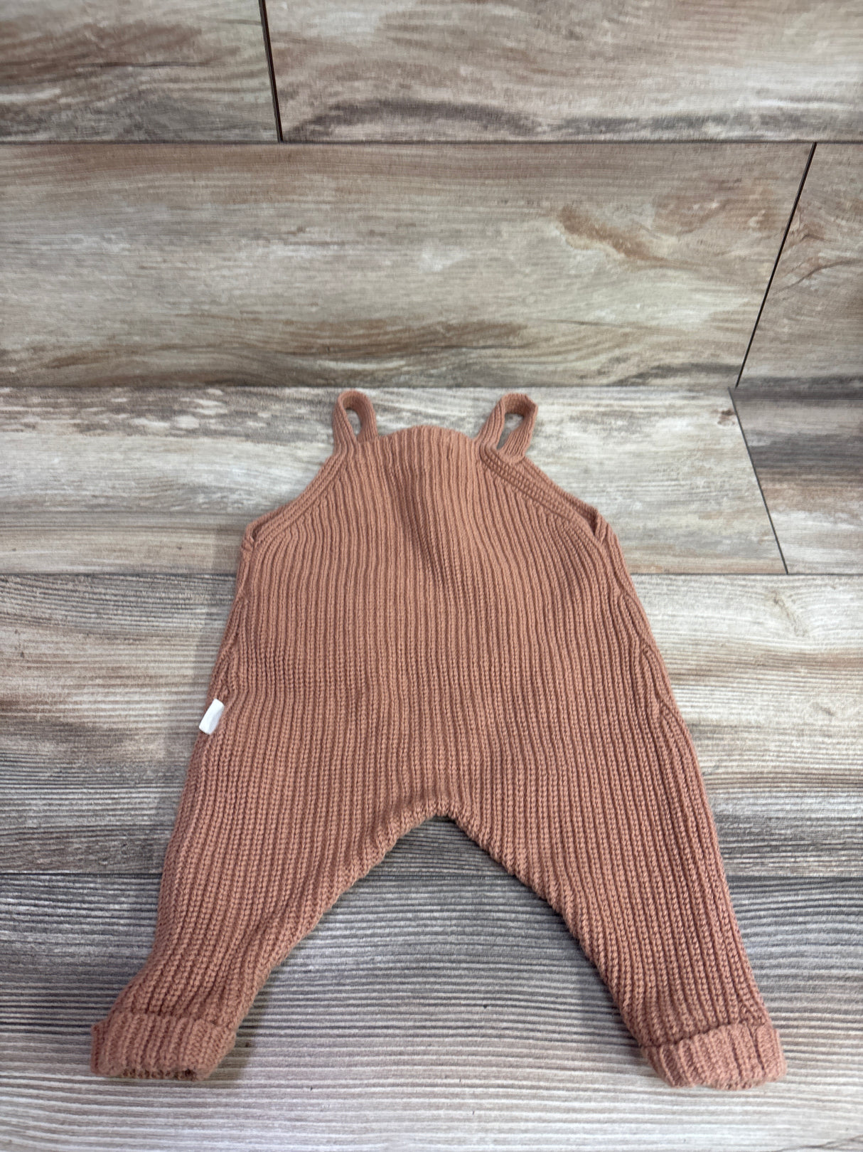 Rabbit + Bear Organic Knit Overalls Brown sz 0-3m