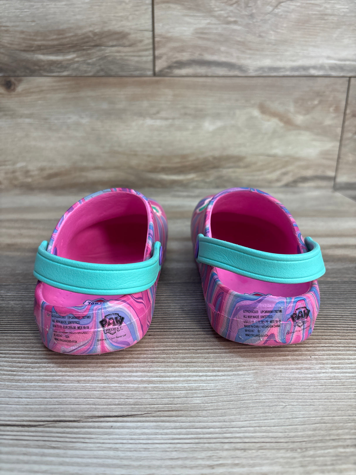Paw Patrol Girls' Clogs Pink sz 11/12c