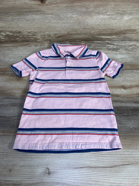 Carter's Striped Polo Shirt Pink sz 4T - Me n Mommy To Be