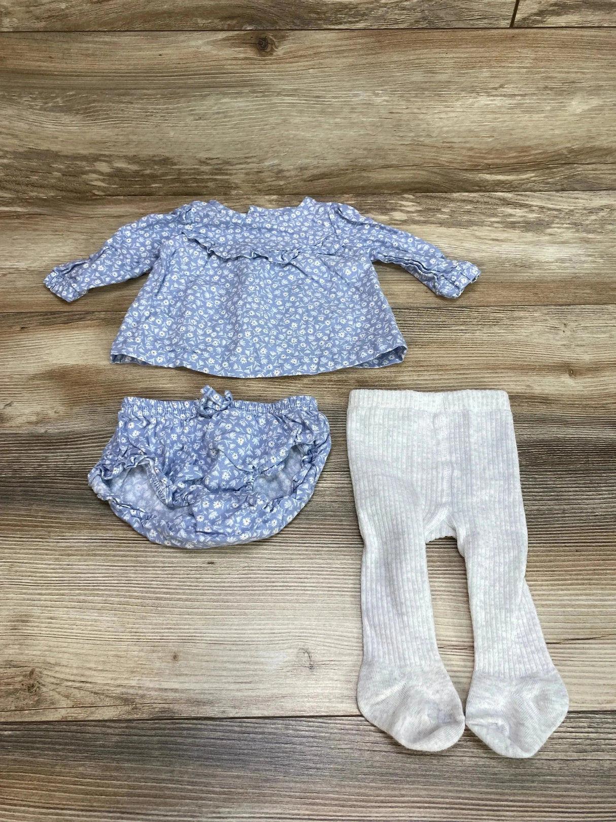 Just One You 3pc Floral Set Blue sz 3m