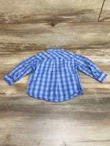 Tommy Hilfiger Button Down Plaid Shirt Blue sz 12m