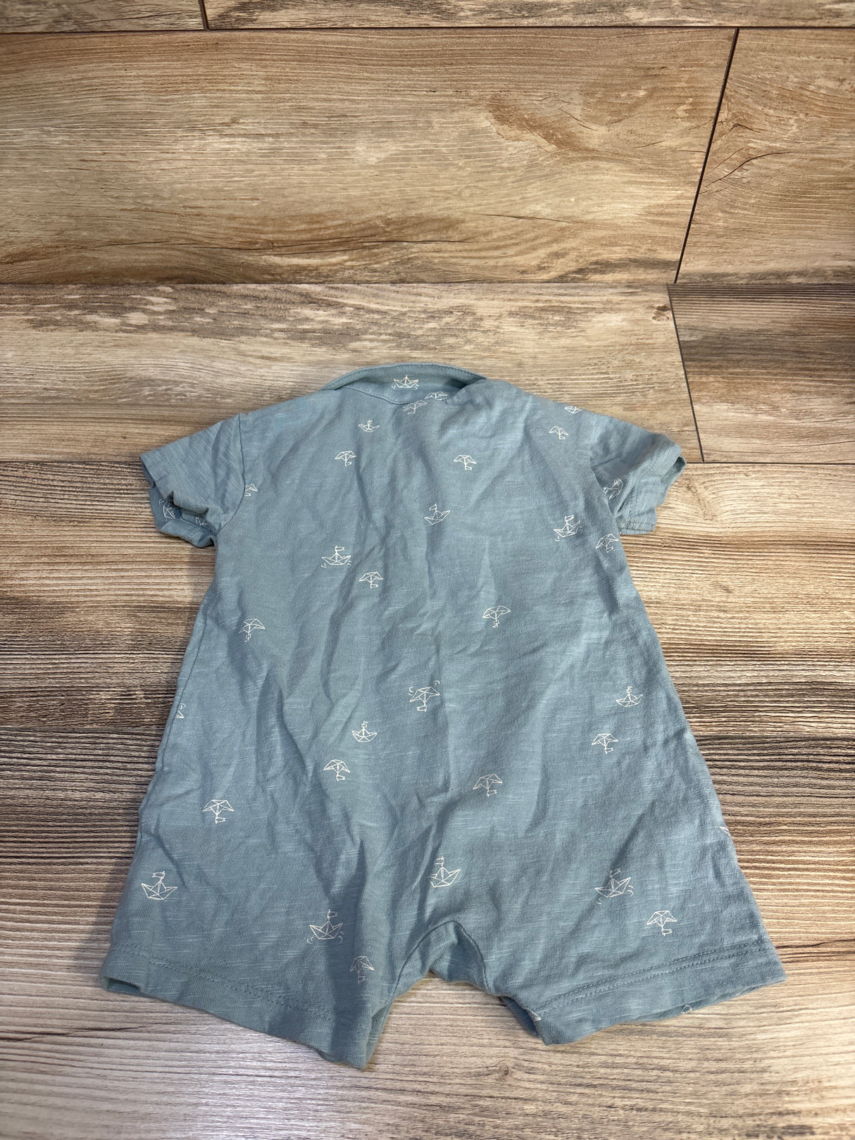 Modern Moments Polo Shortie Romper Blue sz 6-9m
