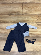 H&M 4pc Vest Set Blue sz 6m