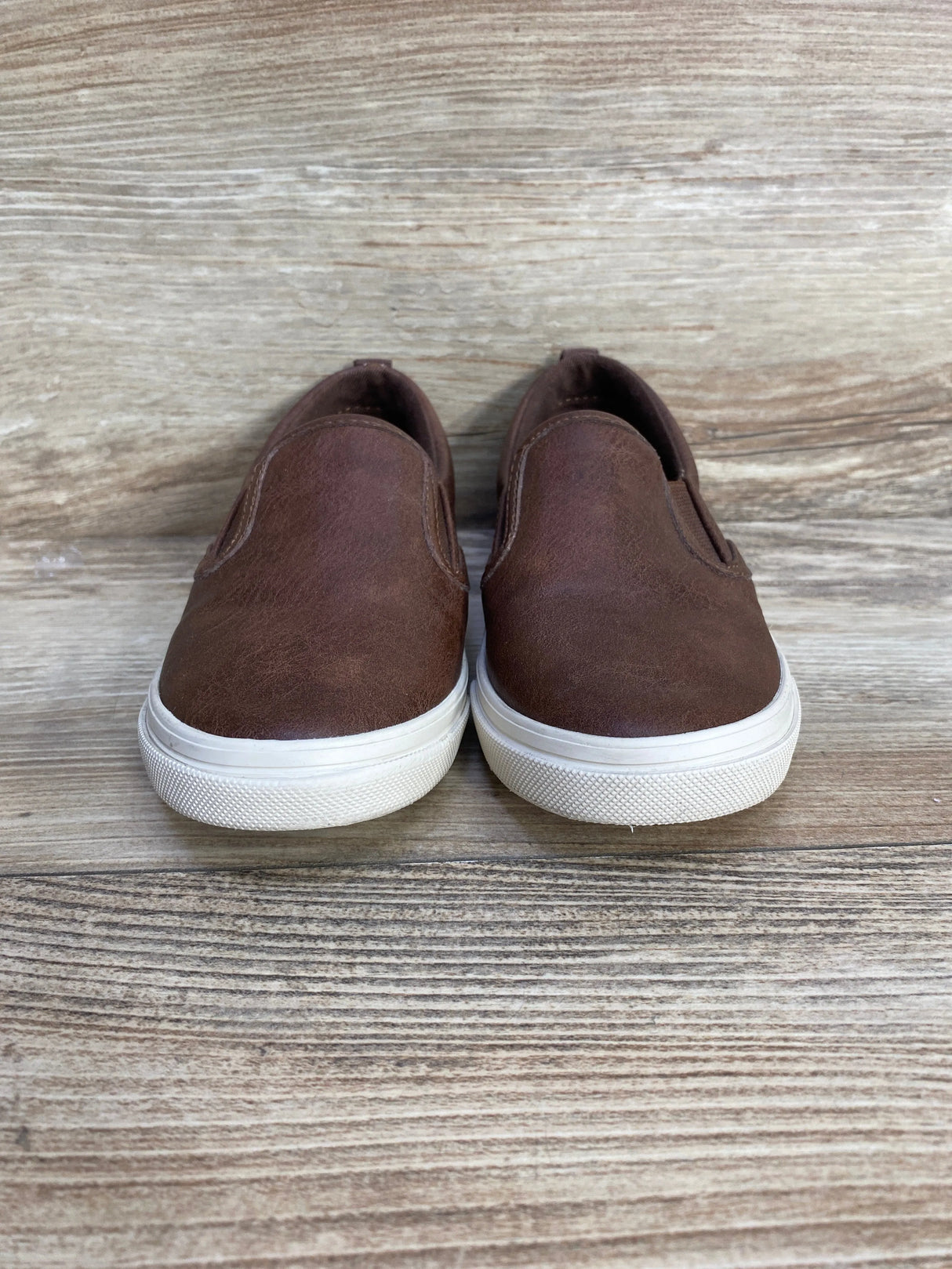 Old Navy Brown Leather Slip-On Sneakers sz 10c